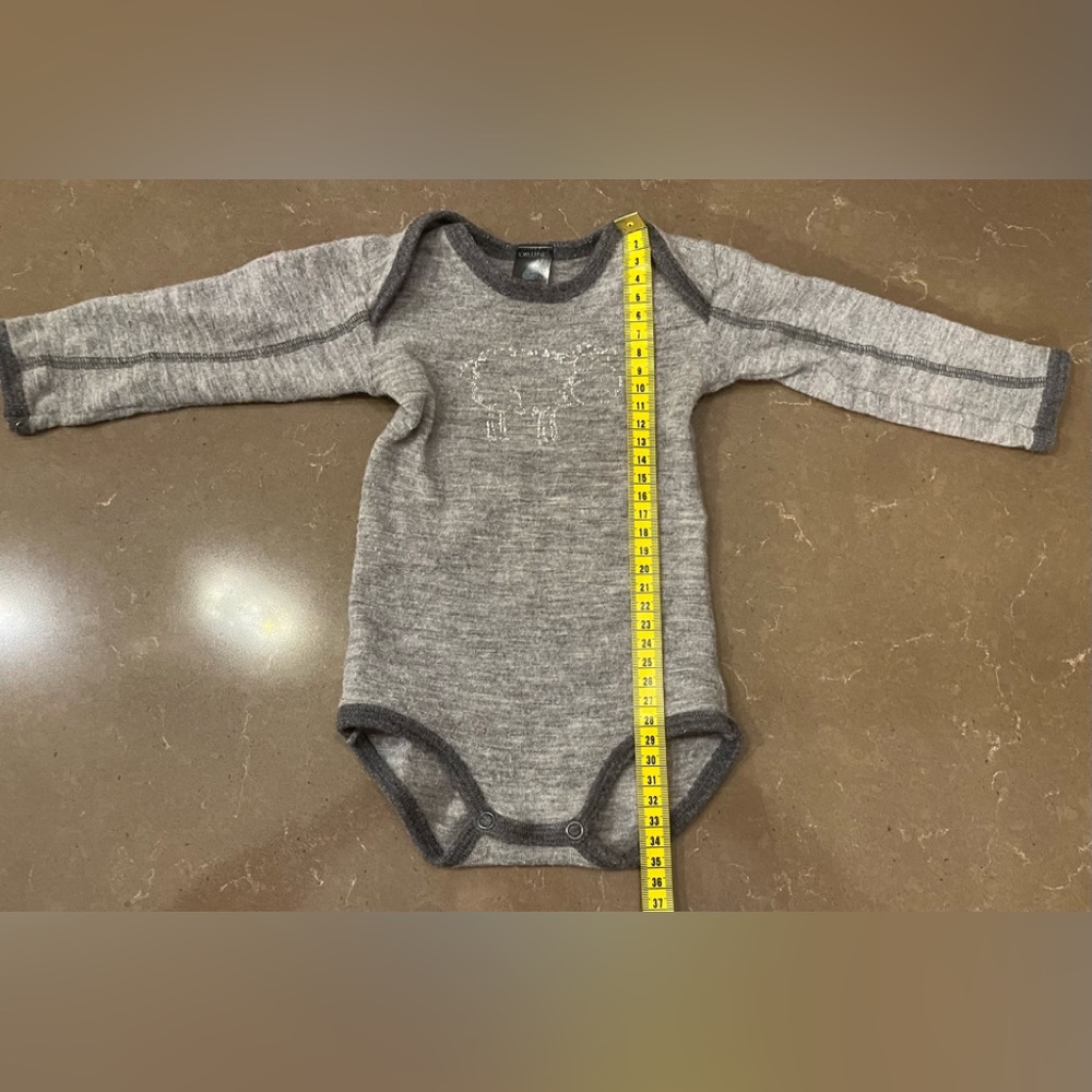 Organic Baby merino wool long sleeve bodysuit from DILLING(UK)